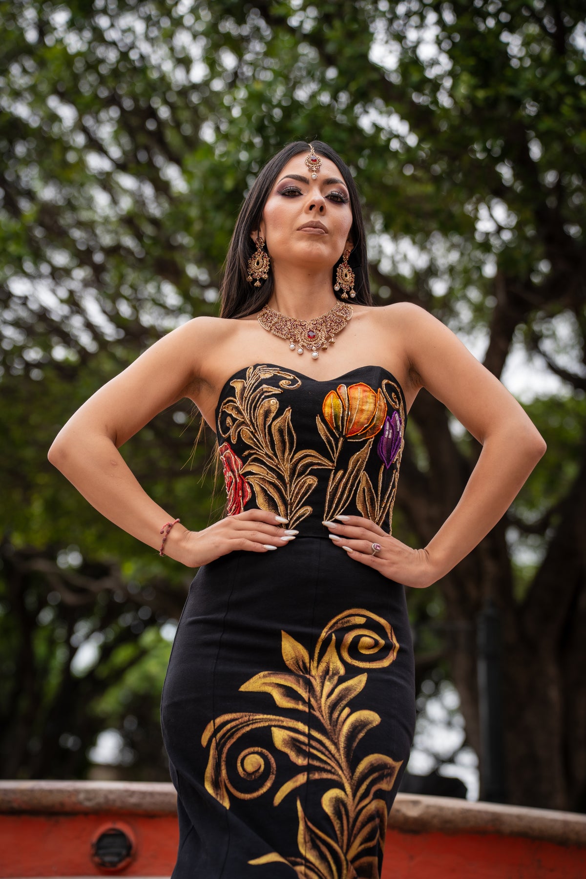 Falda Flores