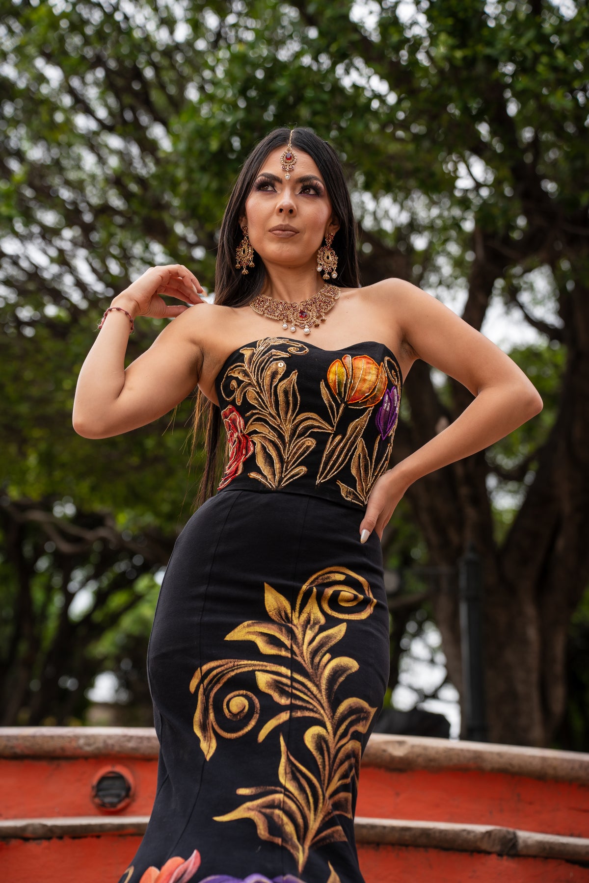 Falda Flores