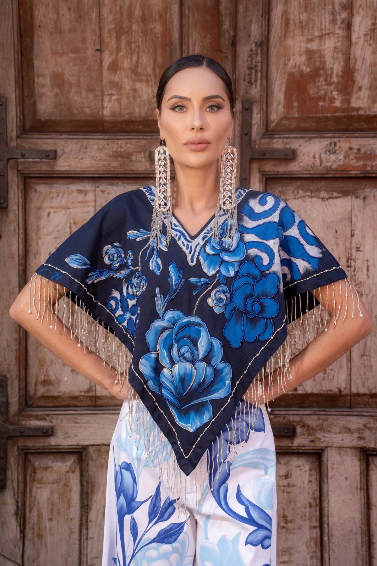 Quetzquemetl talavera azul