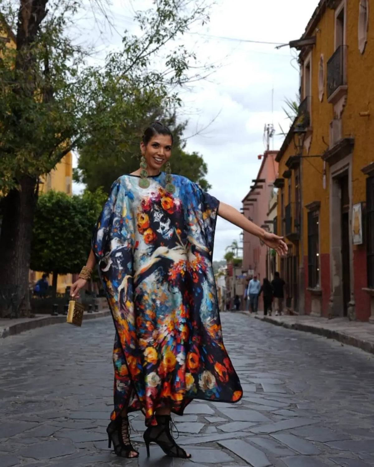 Vestido seda catrina